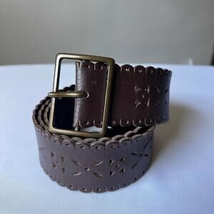 Vintage Gap Brown Leather Belt Women’s Medium Adjustable